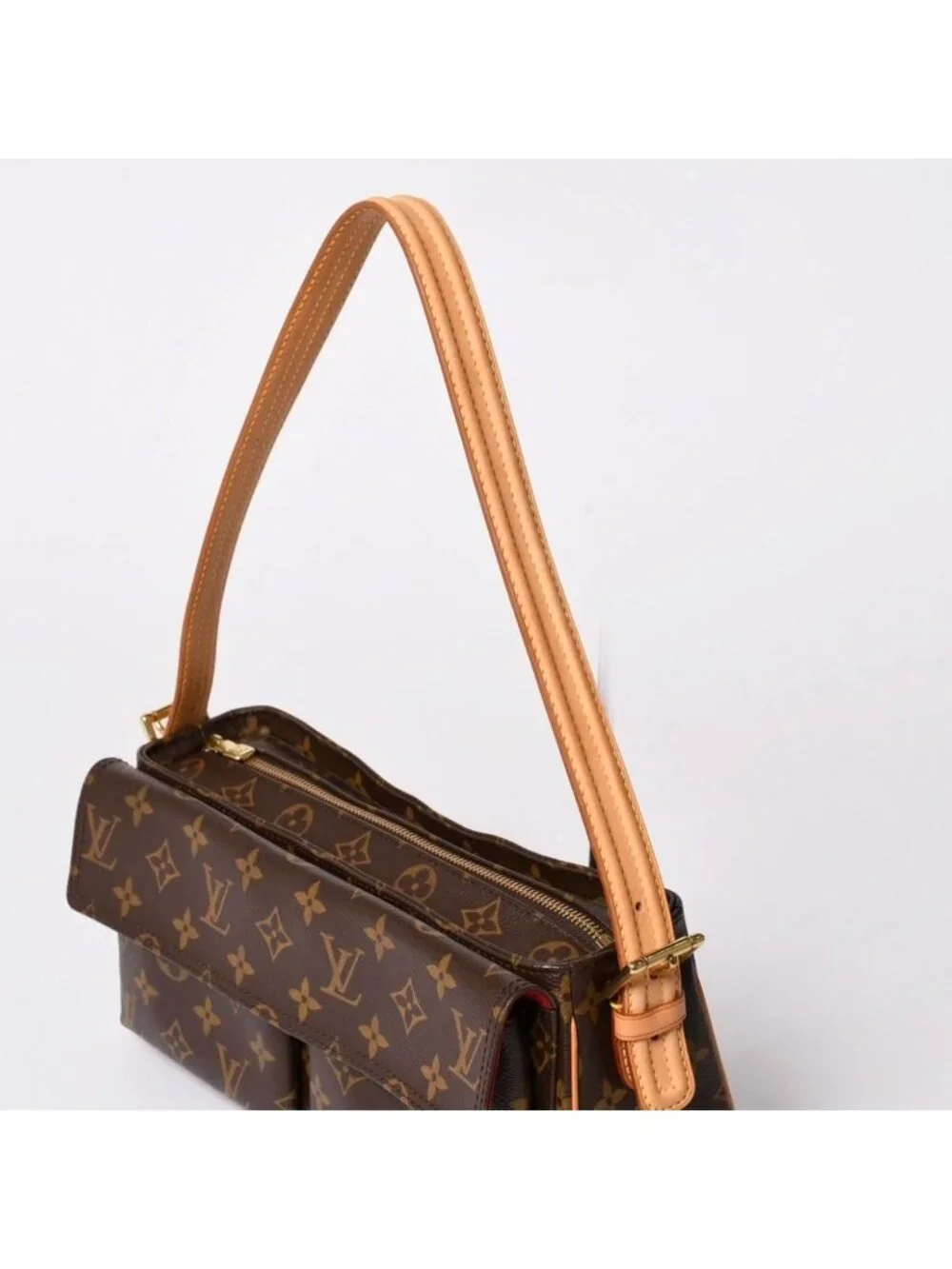Louis Vuitton Viva-Cite MM Handbag Bag Monogram Brown